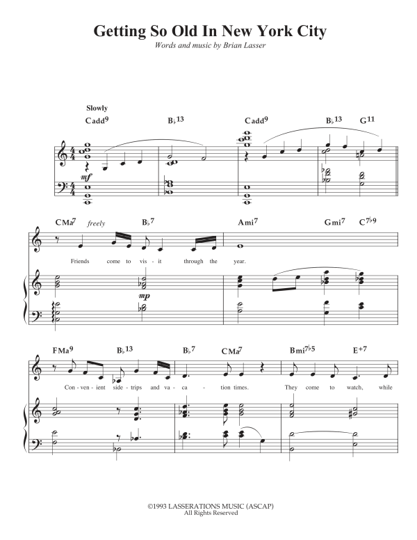 Getting So Old (Sheet Music Download)