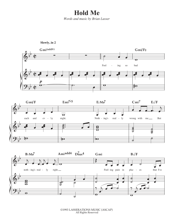 Hold Me (Sheet Music Download)
