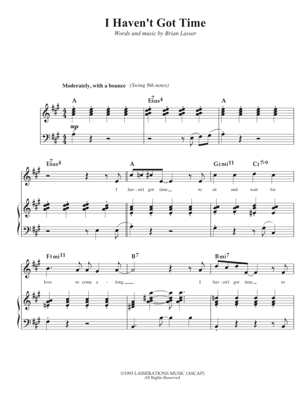 I Haven't Got Time (Sheet Music Download)