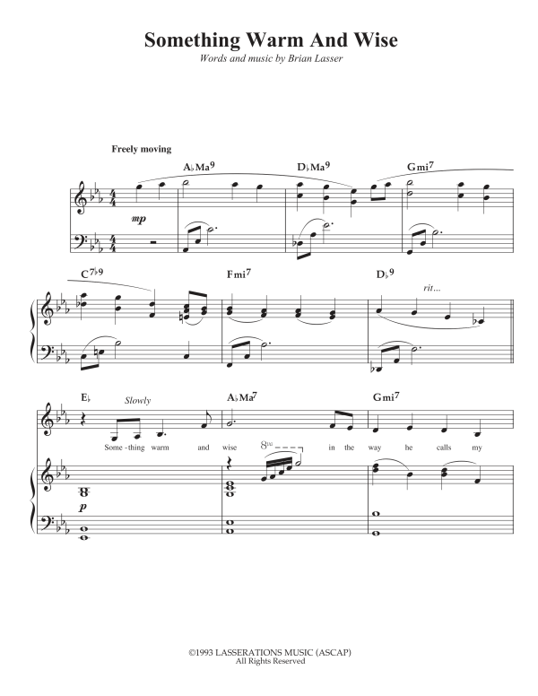 Something Warm and Wise (Sheet Music Download)